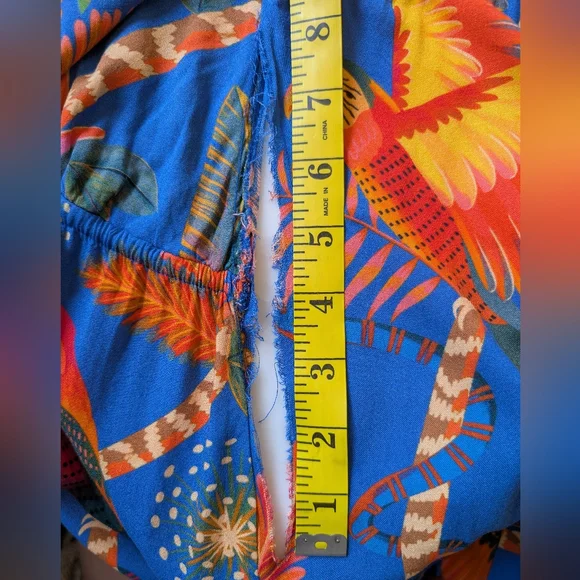 FLAWED (Side Tear) Farm Rio Macaw Party Coverup Small - Picture 4 of 11